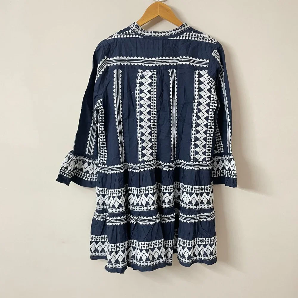 A-line Embroidered Mini Dress - Picture 4 of 10